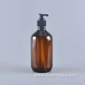 PET 300ml 500ml amber plastic bottle for shampoo